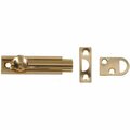 Hillman 2 SOLID BRASS SURFACE BOLT 852249